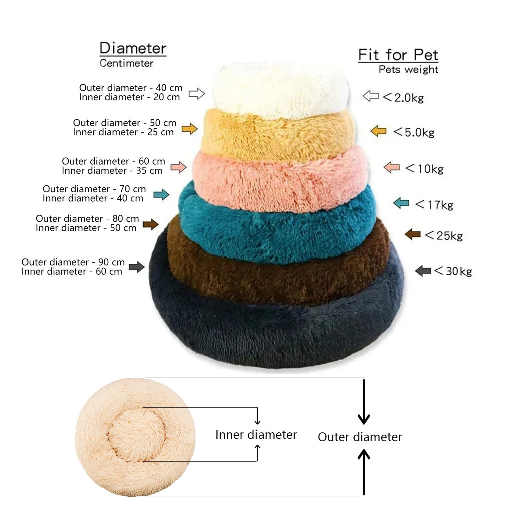 Cozy Round Bed for Dogs & Cats