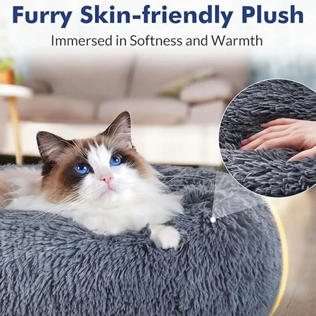 Cozy Round Bed for Dogs & Cats