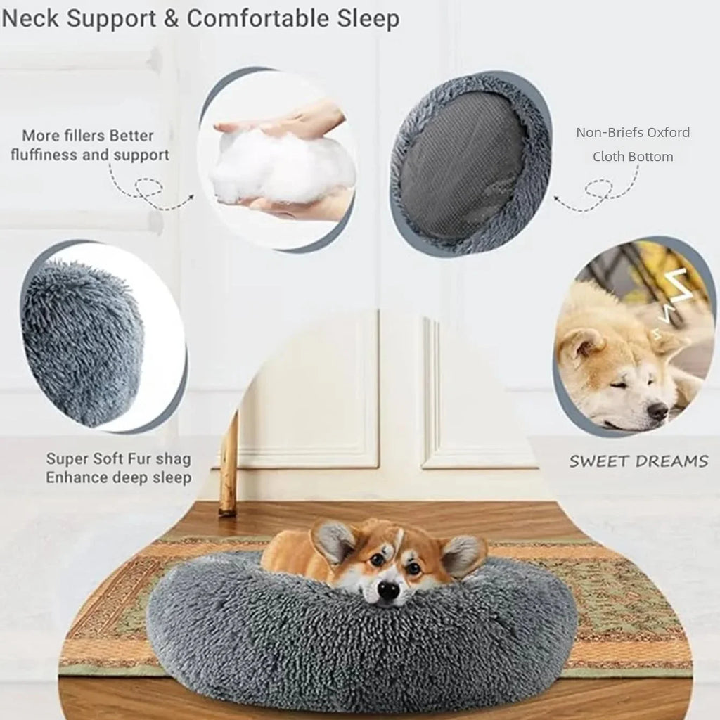 Cozy Round Bed for Dogs & Cats